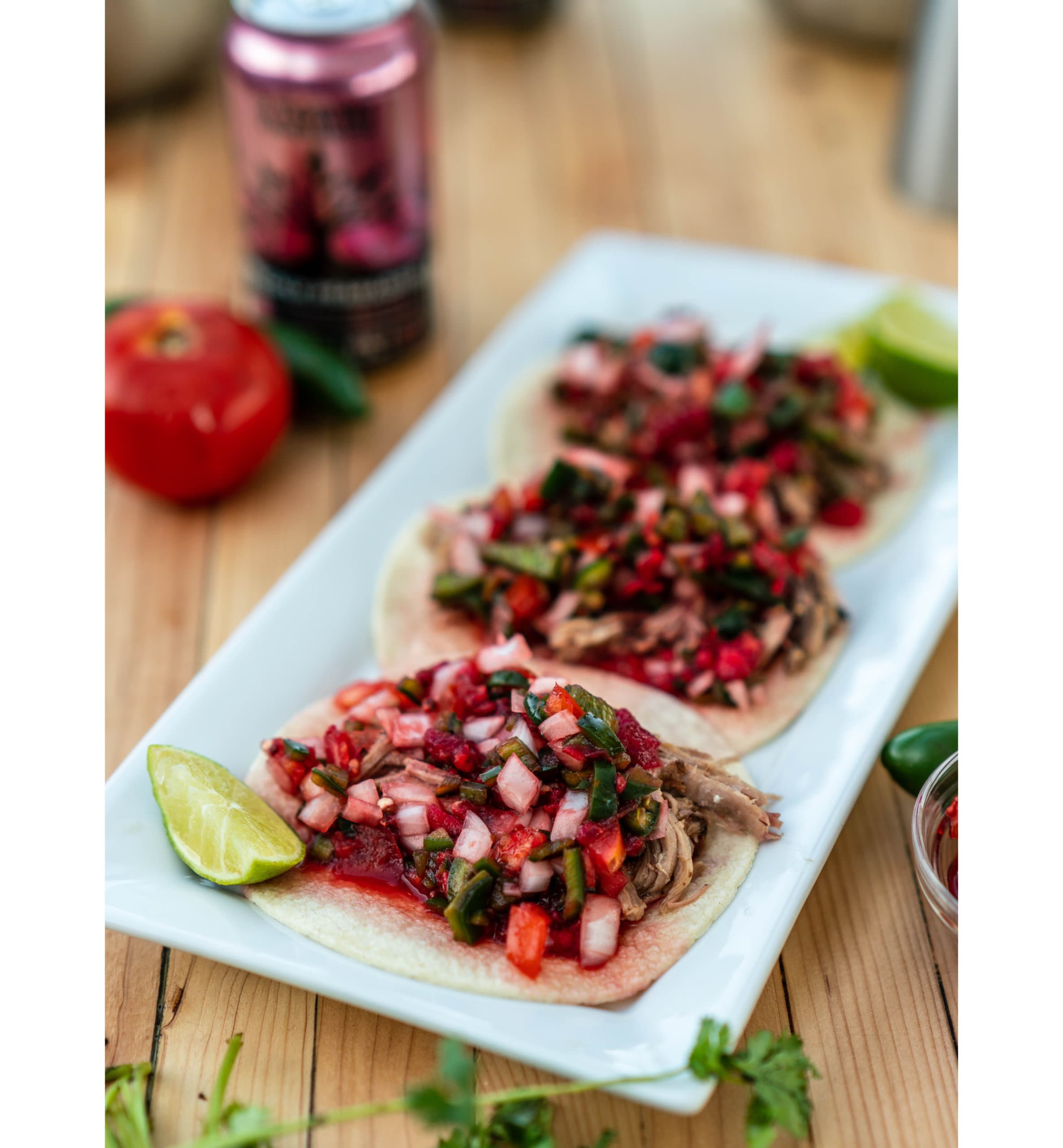 Pulled Pork ‘Pearadise’ Tacos