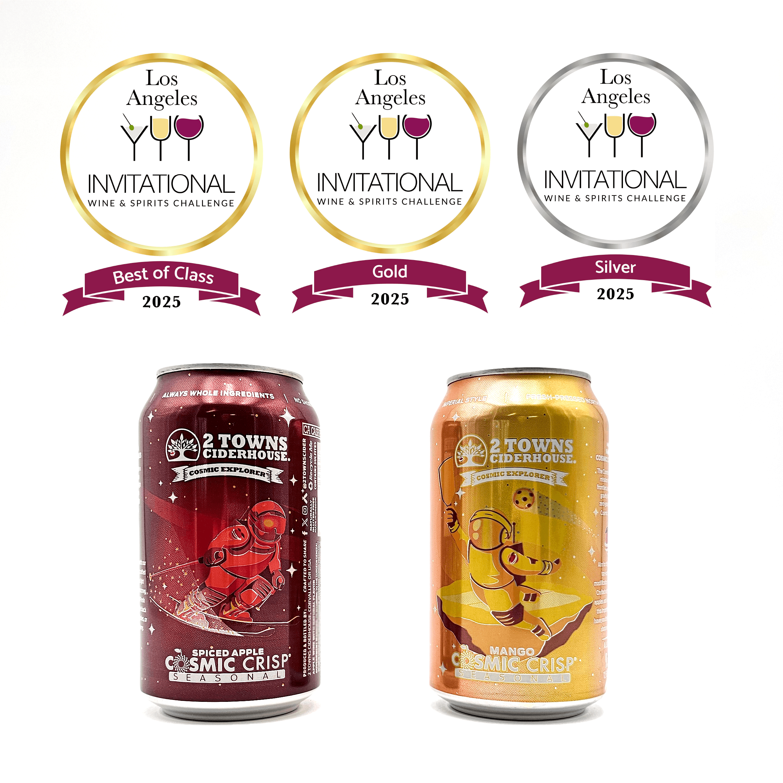 2 Towns Ciderhouse Wins Best of Class at the 2025 Los Angeles Invitational Wine & Spirits Challenge