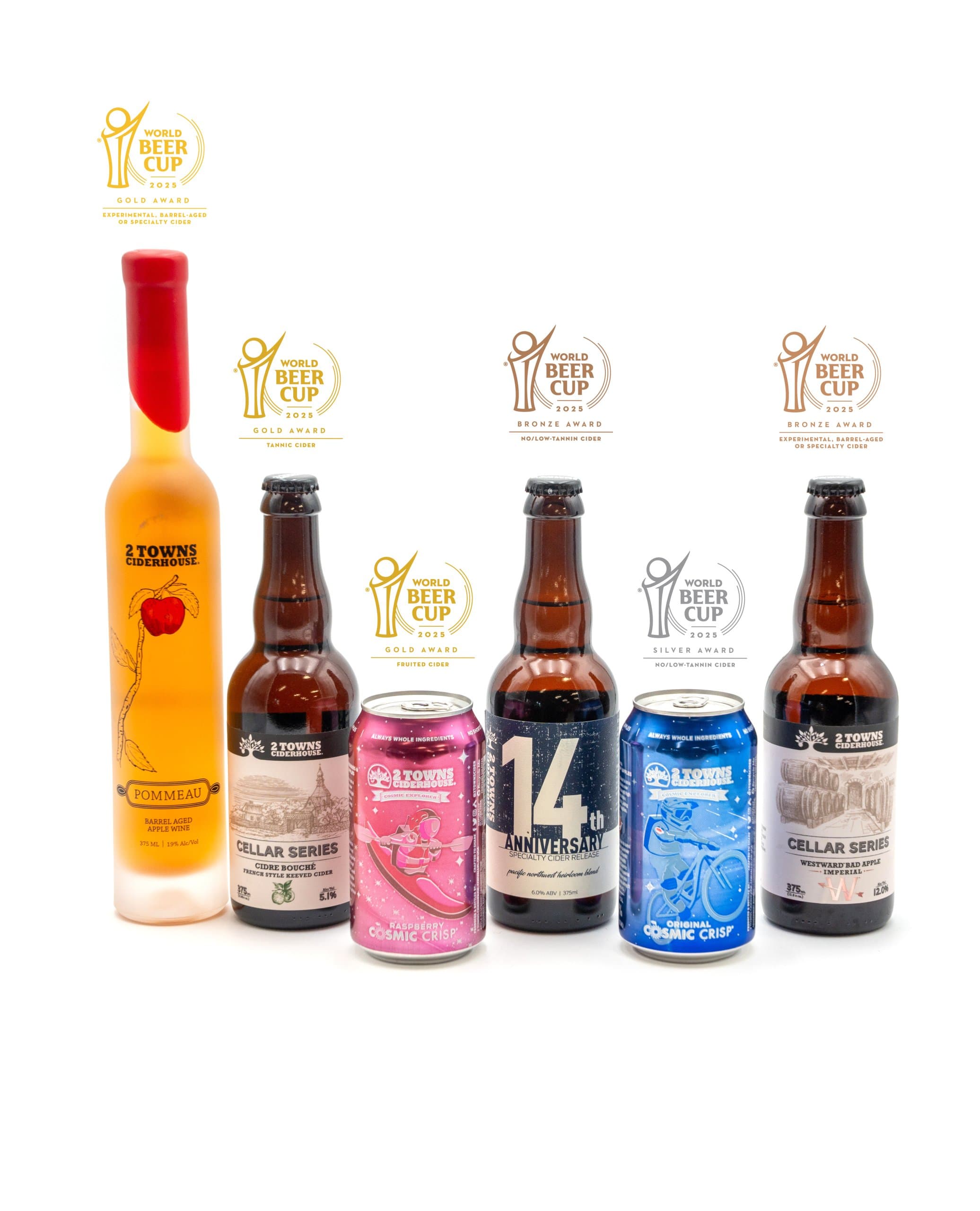 2 TOWNS CIDERHOUSE EARNS 6 MEDALS IN LANDMARK CIDER DEBUT AT THE WORLD BEER CUP®